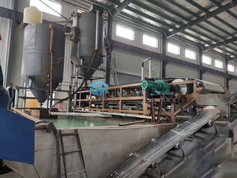 鋼渣污泥脫水設備運行視頻 江蘇現場
